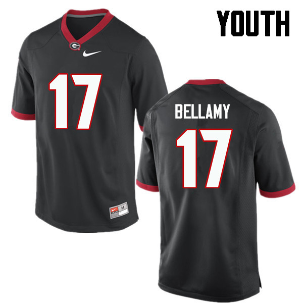 Youth Georgia Bulldogs #17 Davin Bellamy College Football Jerseys-Black - Click Image to Close